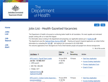 Tablet Screenshot of healthjobs.nga.net.au