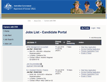 Tablet Screenshot of dvajobs.nga.net.au
